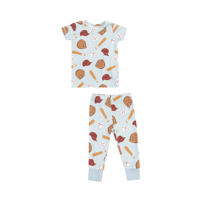 Short Sleeve Loungewear Set // Baseball