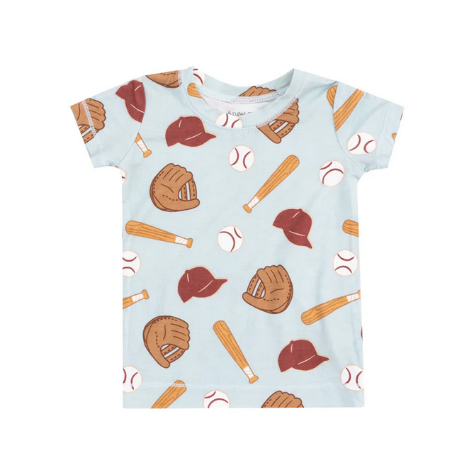 Short Sleeve Loungewear Set // Baseball