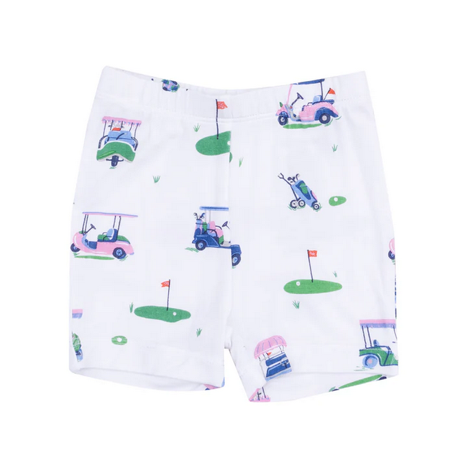 Loungewear Short Set // Vintage Golf Carts Pink