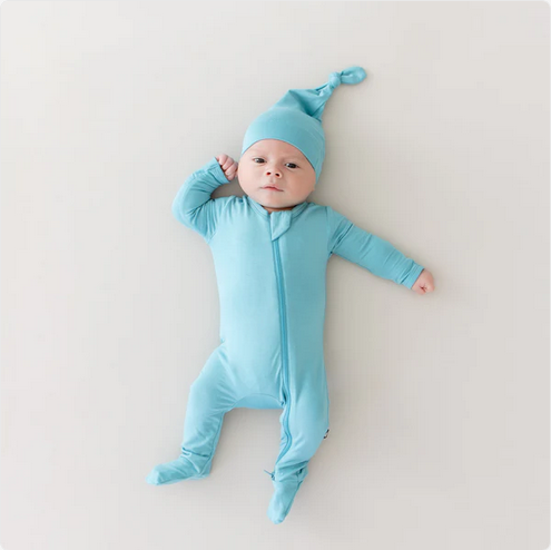 Zippered Footie in Makai