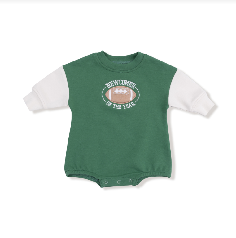 French Terry Sport Varsity Sweatshirt Bubble // Green