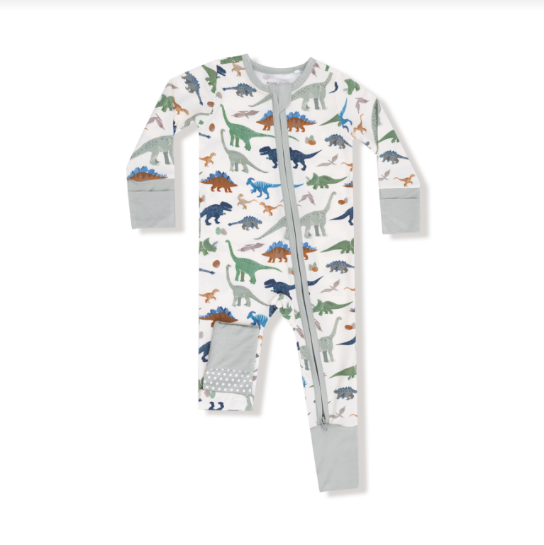 Washy Dinos- 2 Way Zipper Romper