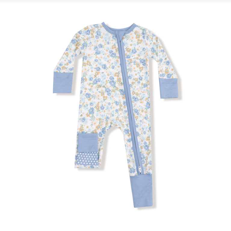 Sweet Rose Calico- 2 Way Zipper Romper