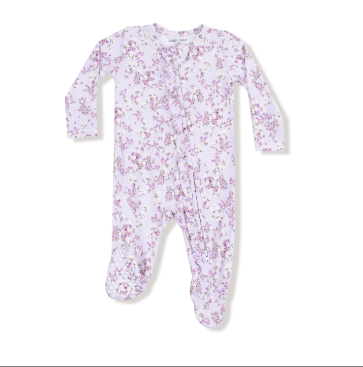 Sweet Dreams Florals- 2 Way Ruffle Zipper Footie