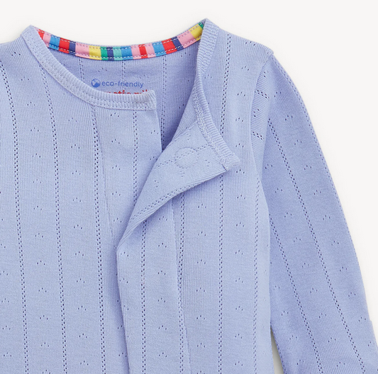 Wisteria Pointelle Magnetic Footie