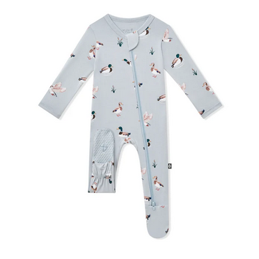 Zippered Footie // Mallard Duck
