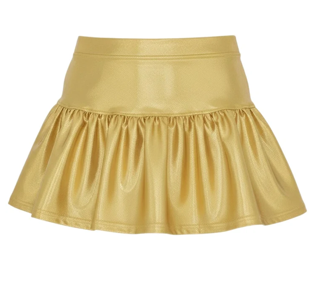 Gathered Skort // Gold Shimmer