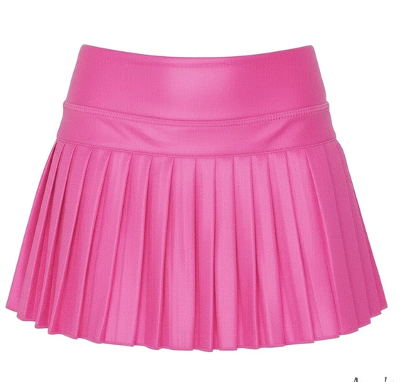 Shimmer Mini Pleat Skort // Hot Pink