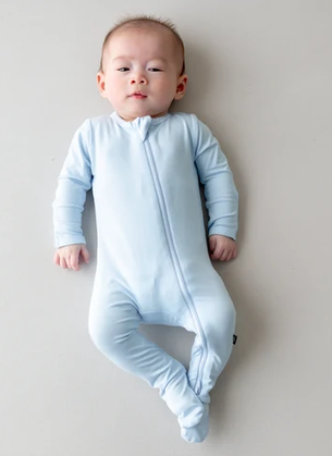 Zippered Footie // Breeze