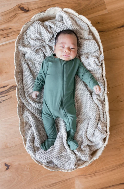 Zippered Footie // Pine