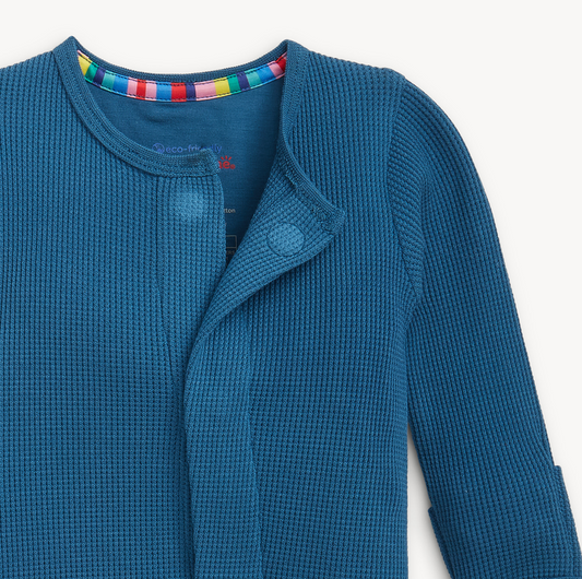 Waffle Modal Magnetic Footie // Dark Blue