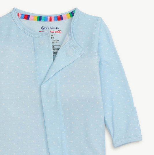 Pin Dot Blue Footie
