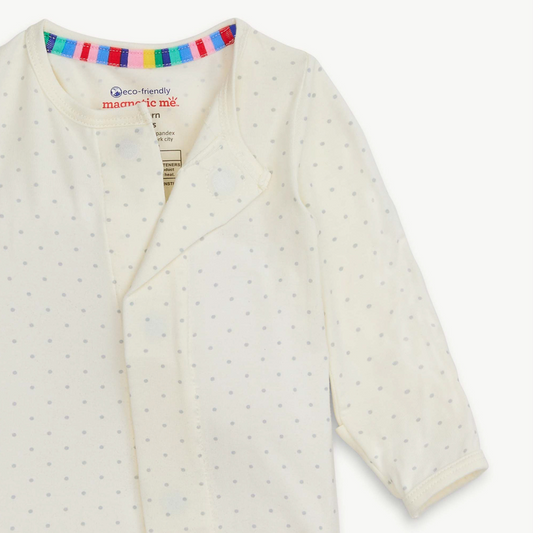 Pin Dot Cream Footie
