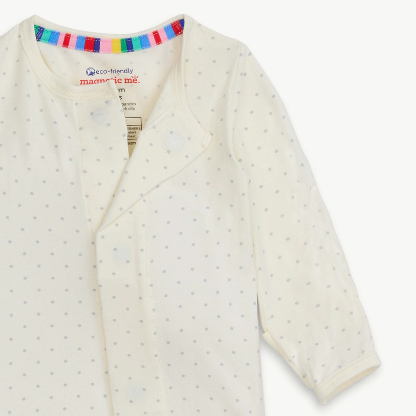 Pin Dot Cream Footie