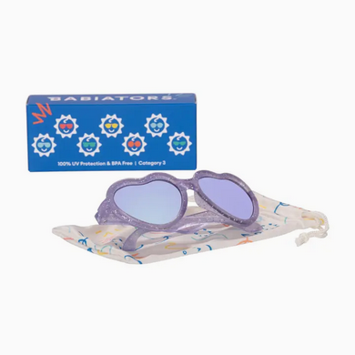 Limited Edition Lavender Shimmer Hearts with Mirrored Lens