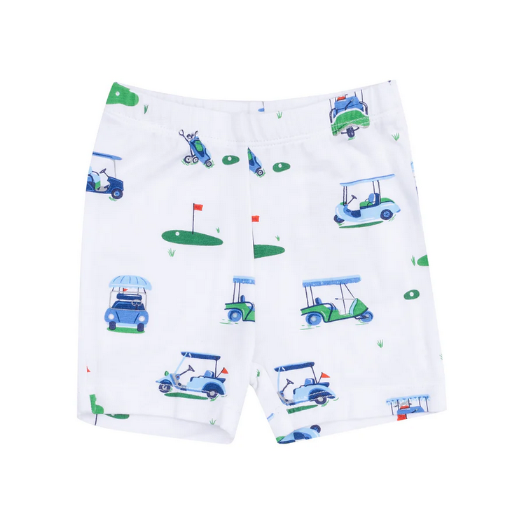 Loungewear Short Set // Vintage Golf Carts Blue