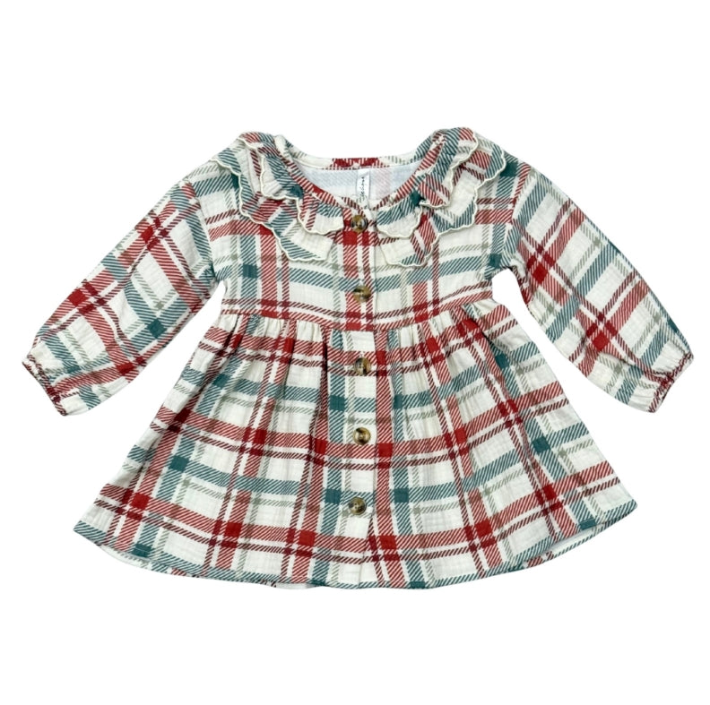 Ruffled Collar Dress Set