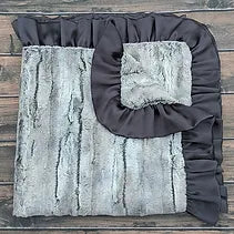 Silver Fox // Gray Minky Blanket