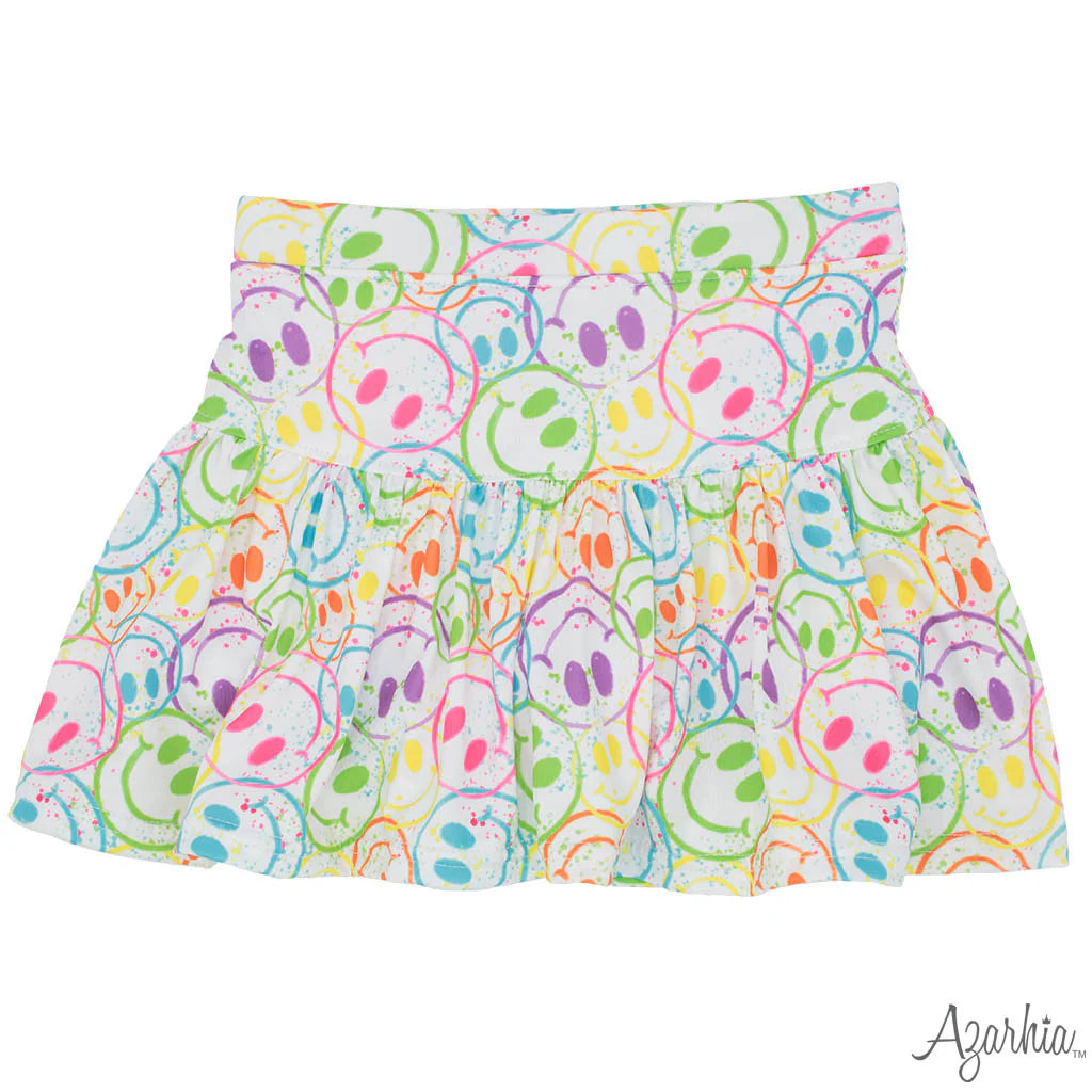 Printed Tennis Skort // Splatter Smiley