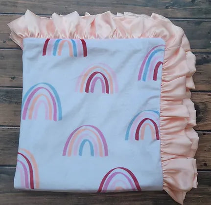Somewhere Over the Rainbow Minky Blanket