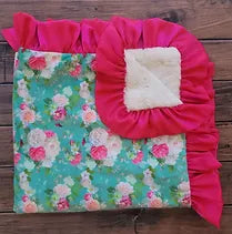 Spring Garden Minky Blanket