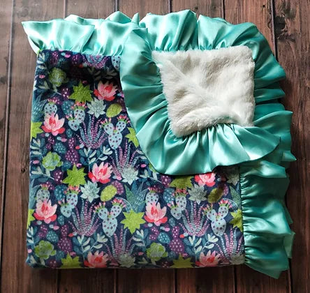 Succulent Siesta Minky Blanket