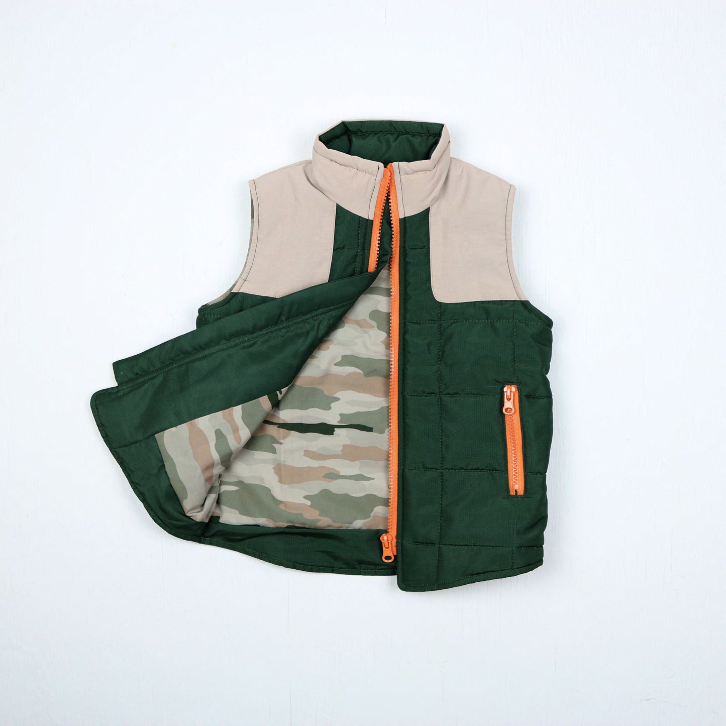 Green/Khaki Classic Camo Vest