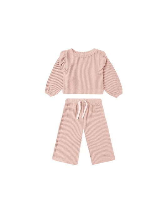 Ruffle Cozy Set // Rose