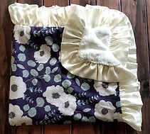 White Poppy Minky Blanket