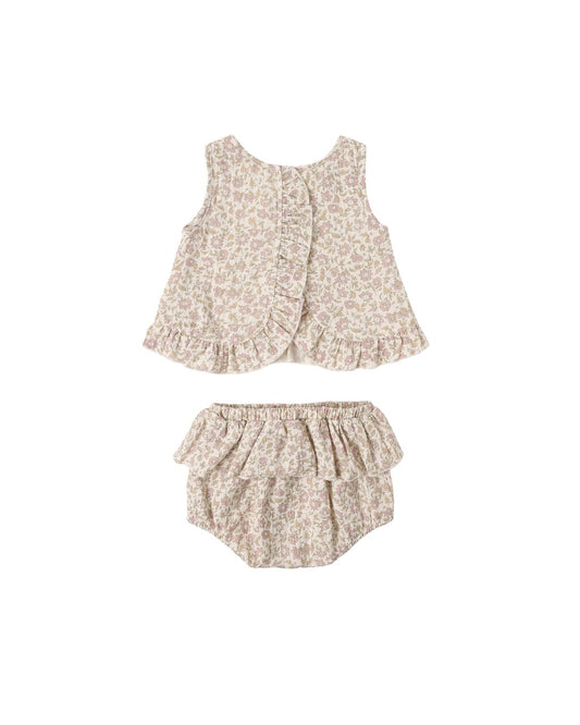 Ruffled Tulip Top + Bloomer Set // Dahlia