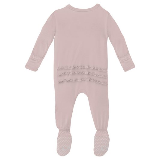 Baby Rose Muffin Ruffle Footie