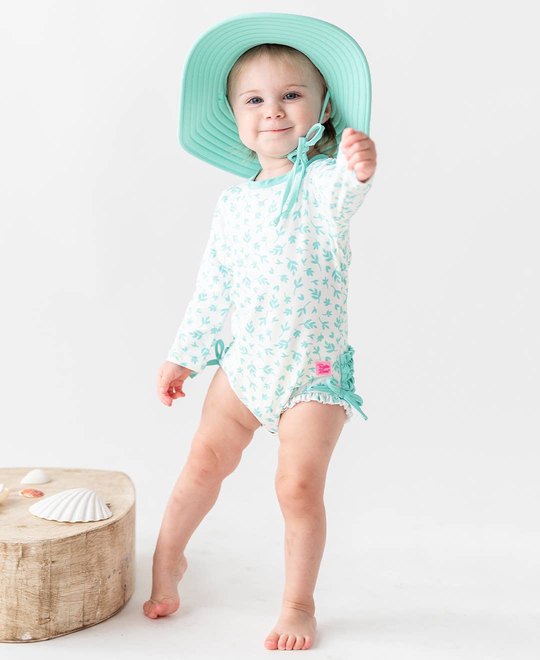 Girls Vintage Aqua Swim Hat