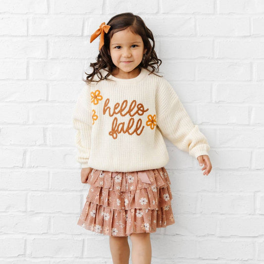 Hello Fall Knit Sweater - Girls Clothes