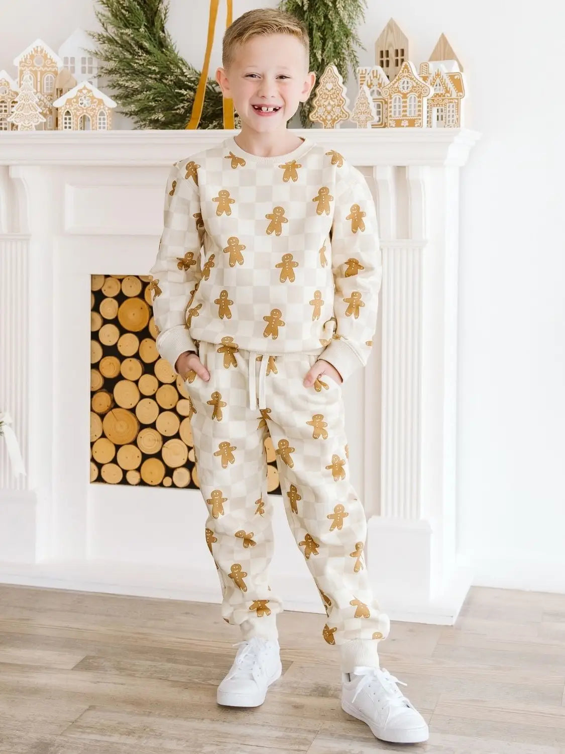 Gingerbread Checkered Sweatshirt