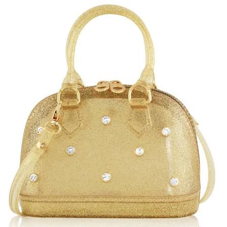 Cate Purse // Gold Clear Rhinestone