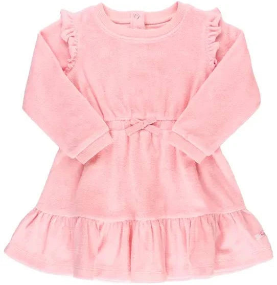 Terry Cloth Flutter Sleeve Dress // Pink
