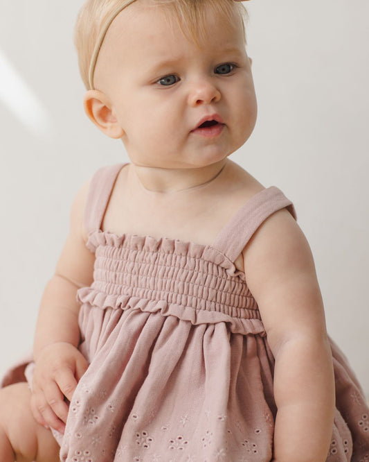 Mae Smocked Top + Bloomer Set // Mauve