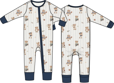 Mixed Sports Bears Convertible Romper