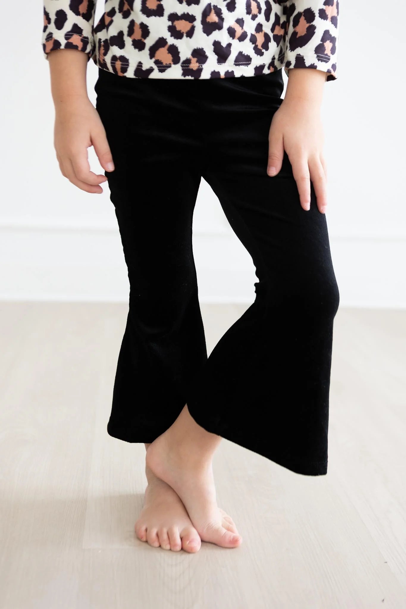 Black Velvet Bell Bottom Pants