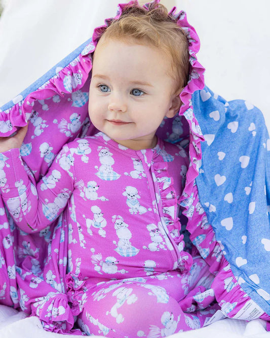 Gabi Ruffled Ruffled Zippered Footie