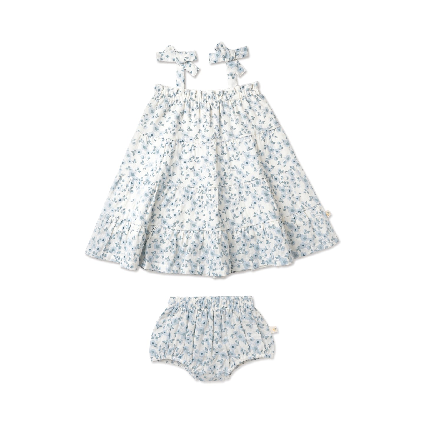 Blue Vines Tiered Dress