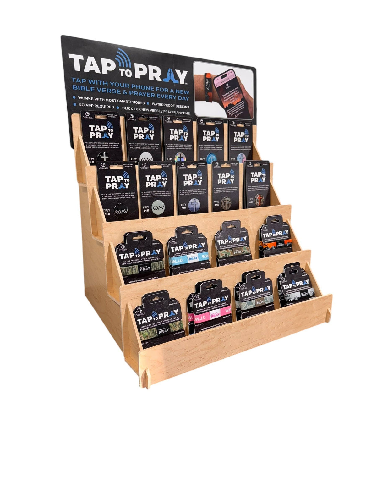 Tap To Pray™ Wristbands - River Rock Camo Classic & Sage