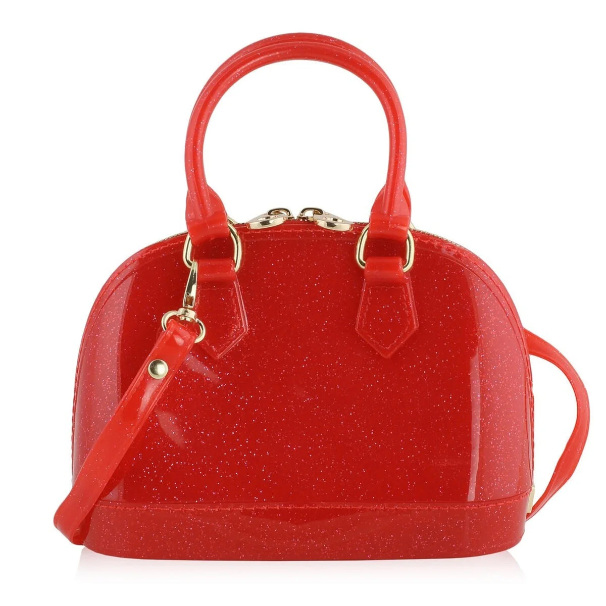 She Is So Charming Cate Purse // Red Sparkle