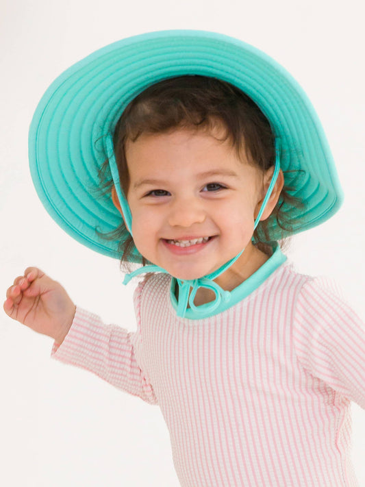 Girls Island Blue Swim Hat