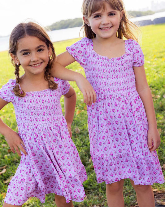 Caroline Smocked Twirl Dress