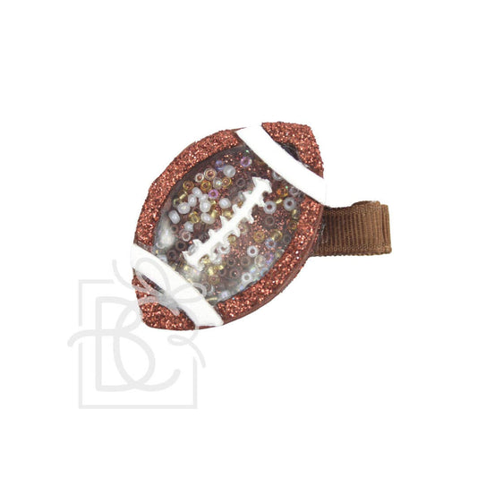 Football Ribbon Figure on Pinch Clip