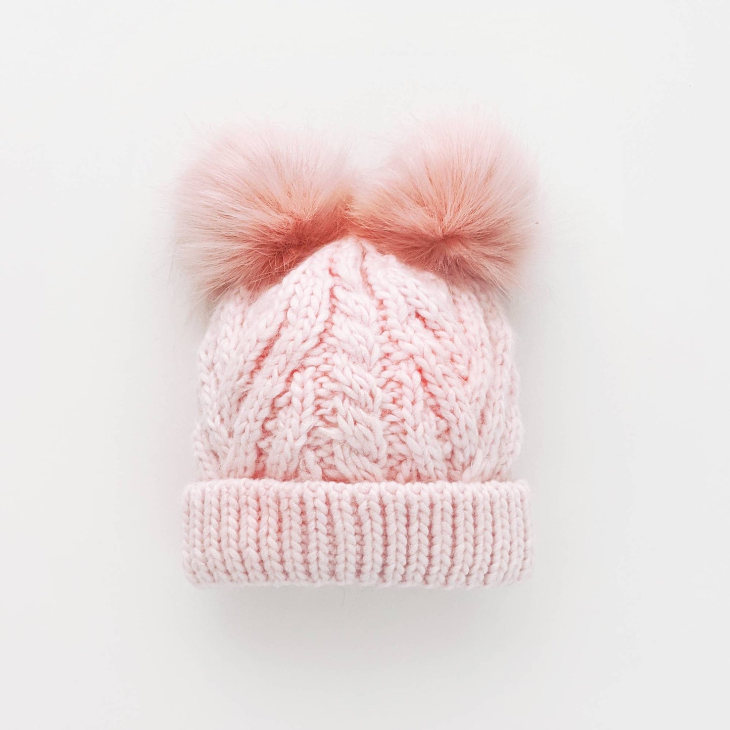 Blush Pink Fluffer Beanie Hat Baby & Kids