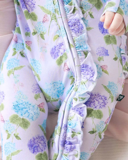 Colette Ruffled Zippered Footie