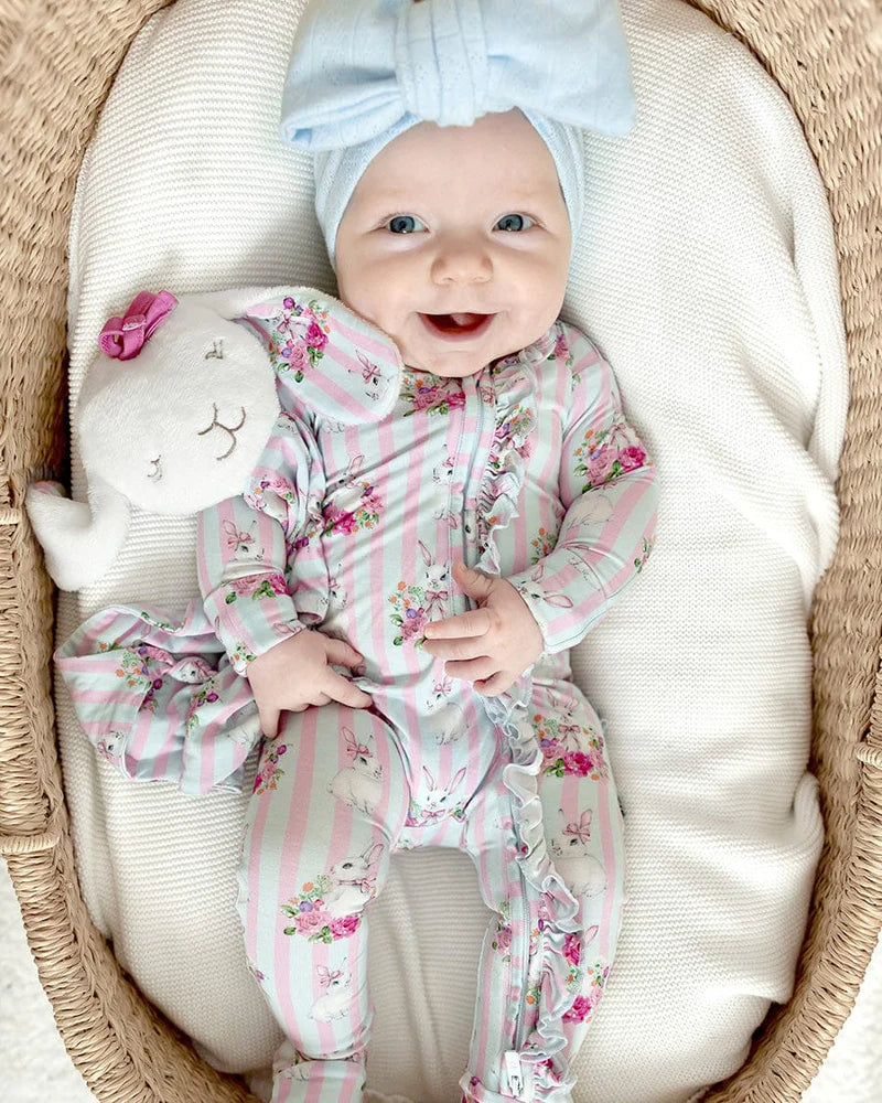 Palmer Ruffled Zippered Footie