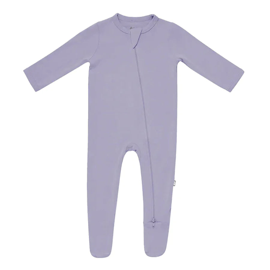 Bamboo Zippered Footie // Taro